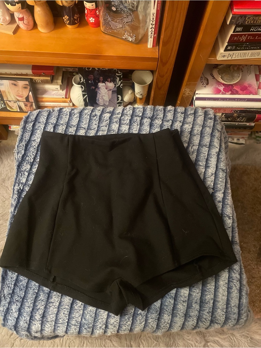 silence + noise High-Waist Black Tailored Shorts